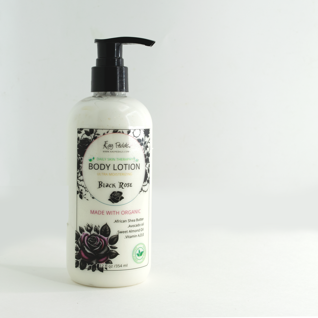 Black Rose Natural Body Lotion With Sensitive Skin Fragrance Oil  | Organic Unrefined African Shea Butter | Organic Sweet Almond Oil | Organic Avocado Oil |