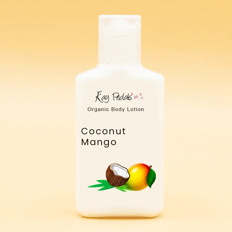 Coconut Mango Scented Organic Body Lotion Kay Pedals