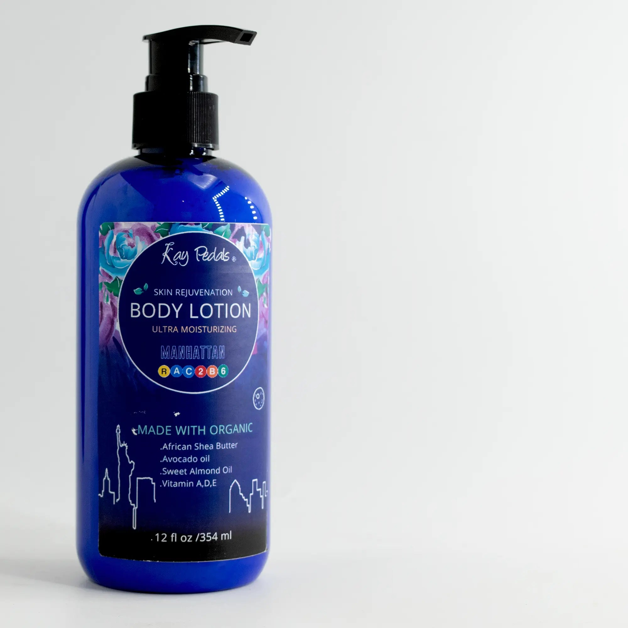 Manhattan Organic Body Lotion | Organic Body Cream | Shea Butter Lotion | Almond Body Lotion | Fragrance Lotion Kay Pedals