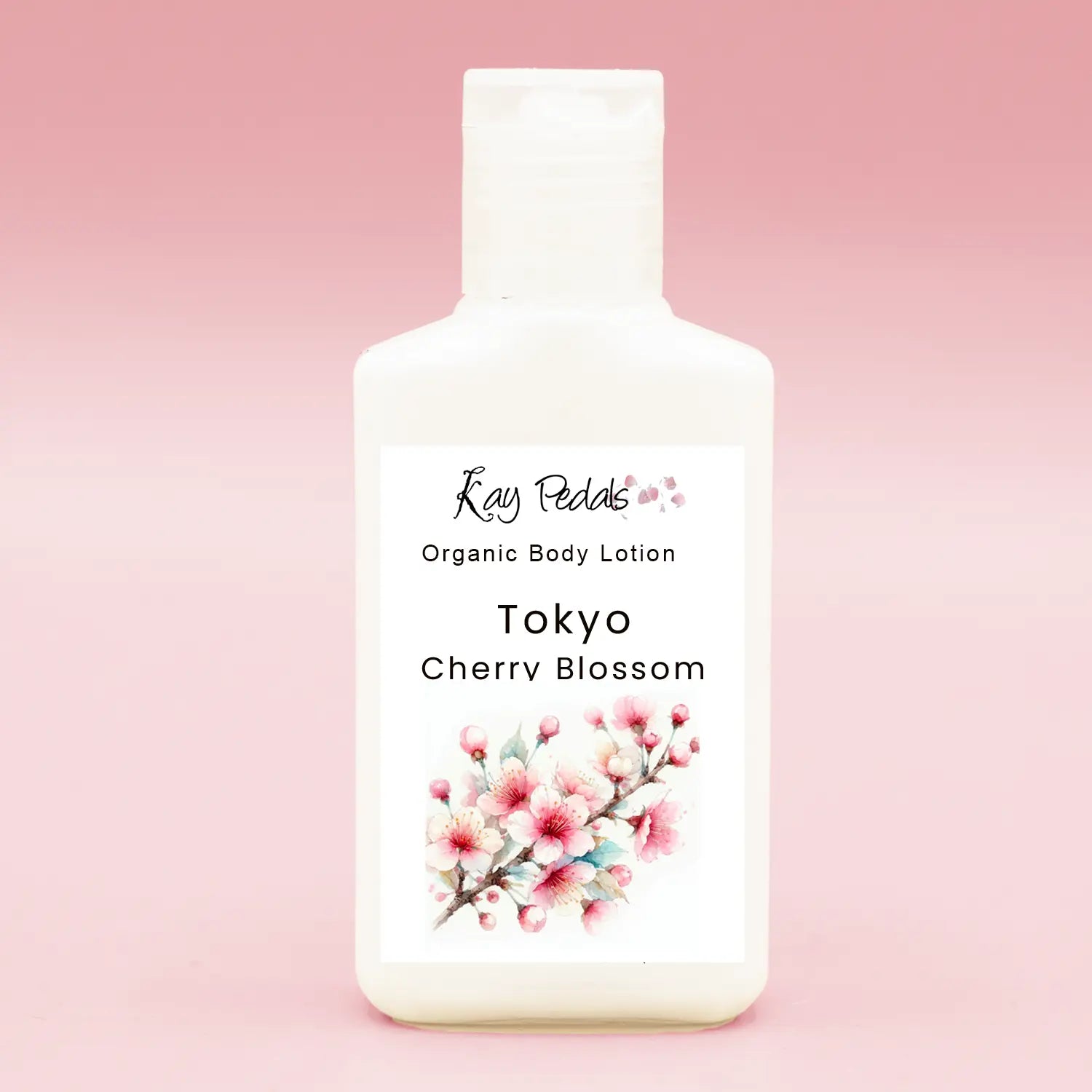 Tokyo Cherry Blossom Organic Body Lotion | Organic Body Cream | Shea Butter Lotion | Almond Body Lotion | Fragrance Lotion Kay Pedals