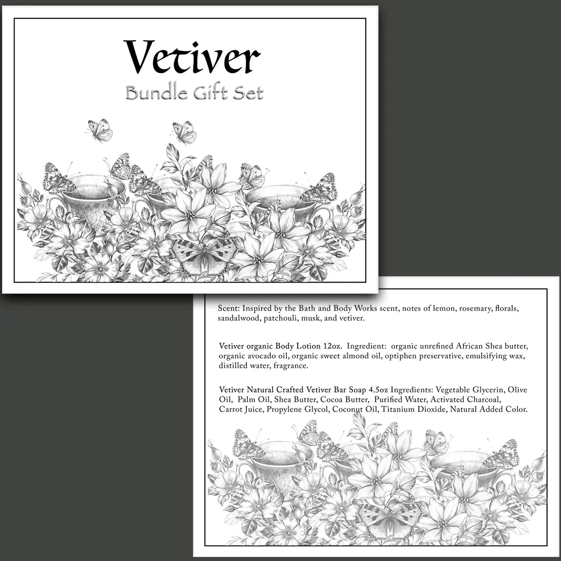 Vetiver Bundle Natural Best Skin Care Gift Set Kay Pedals