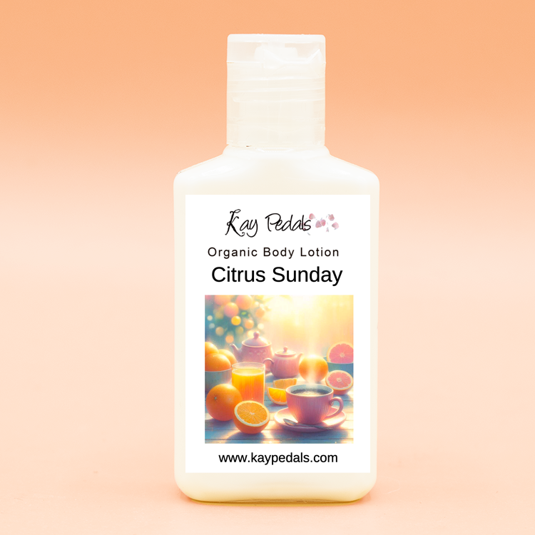 Citrus Sunday Natural Body Lotion Made With Sensitive Skin Fragrance Oil | Organic Unrefined African Shea Butter | Organic Sweet Almond Oil | Organic Avocado Oil