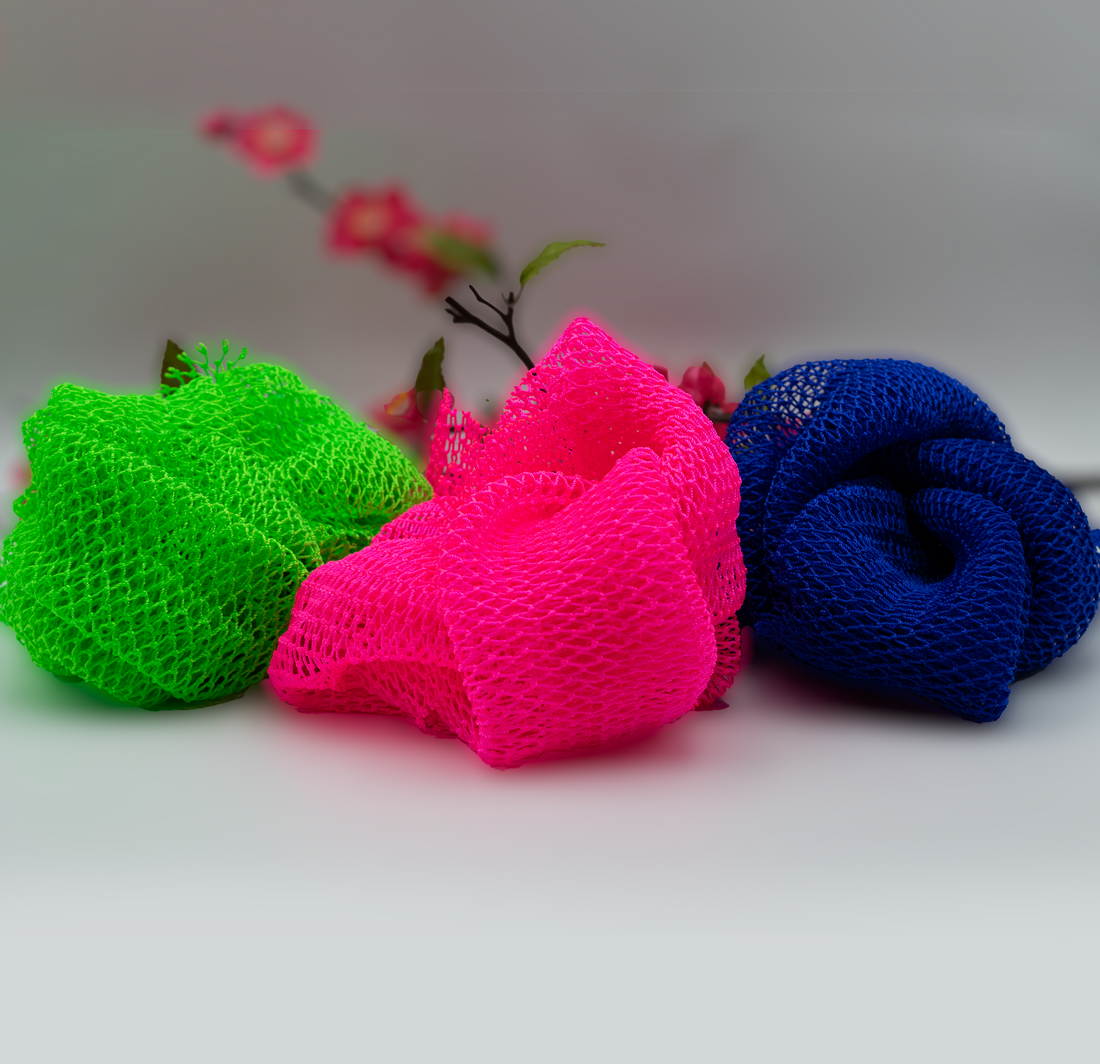 (New!) African Exfoliating Net Sponge | Nylon Mesh Bath Cloth Kay Pedals