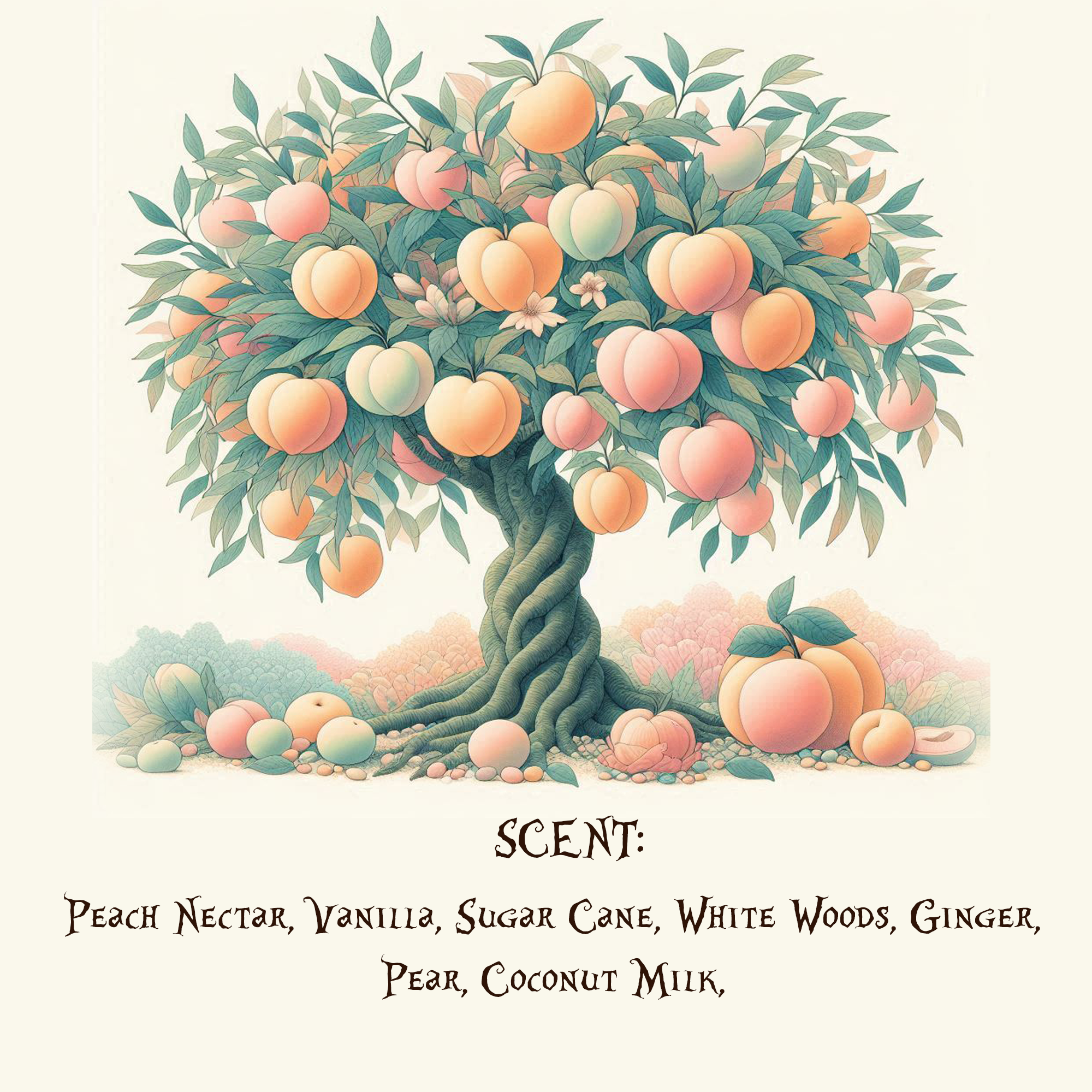 Ginger Peach Organic Body Lotion | Shea Butter Natural Body Cream | Aromatherapy Scented Lotion | Hydrating Organic Skincare