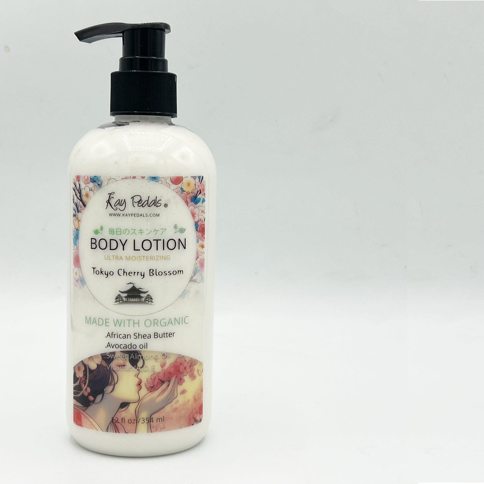 Tokyo Cherry Blossom Organic Body Lotion | Organic Body Cream | Shea Butter Lotion | Almond Body Lotion | Fragrance Lotion