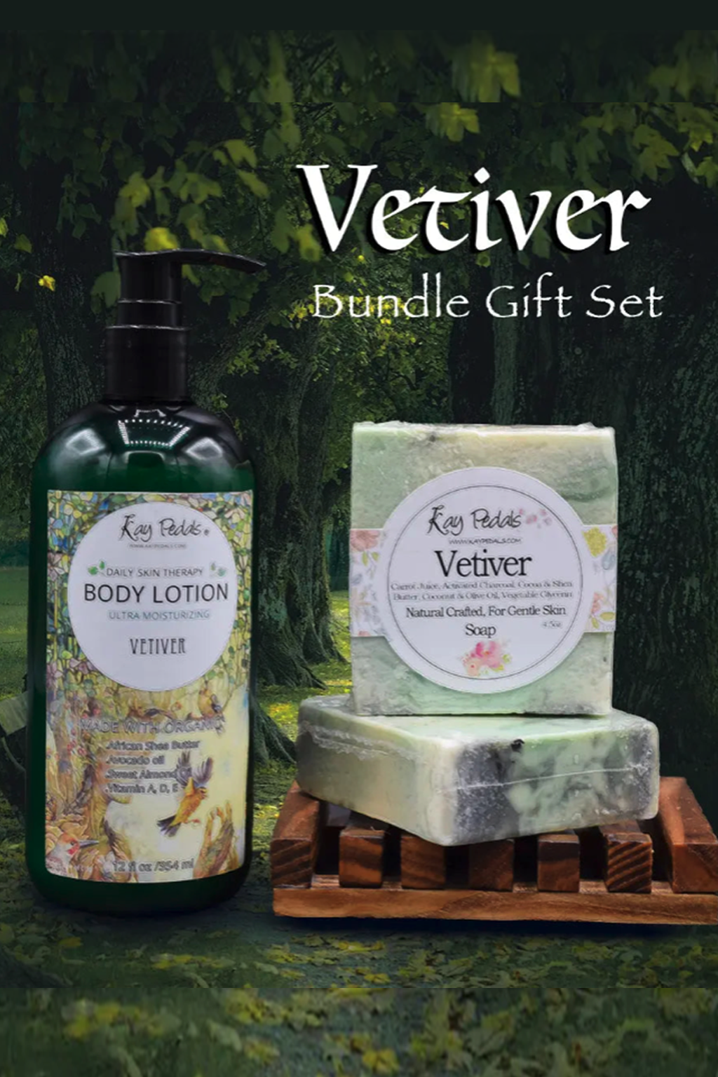 Vetiver Bundle Natural Best Skin Care Gift Set