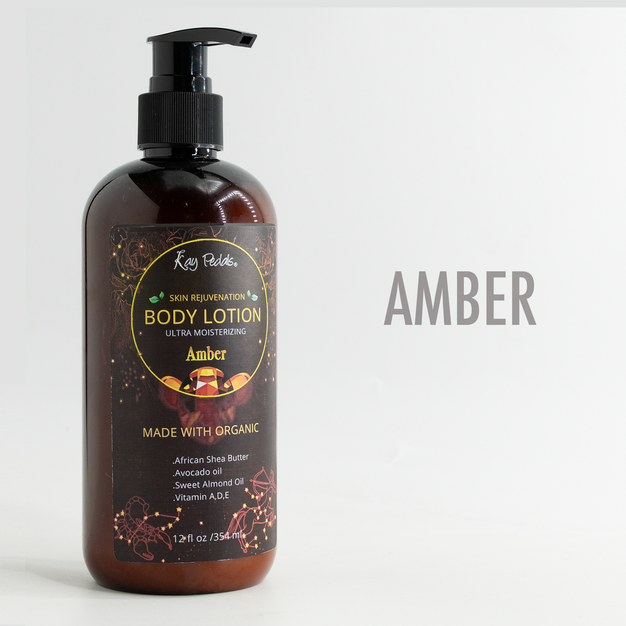 Amber Natural Organic Body Lotion 12oz
