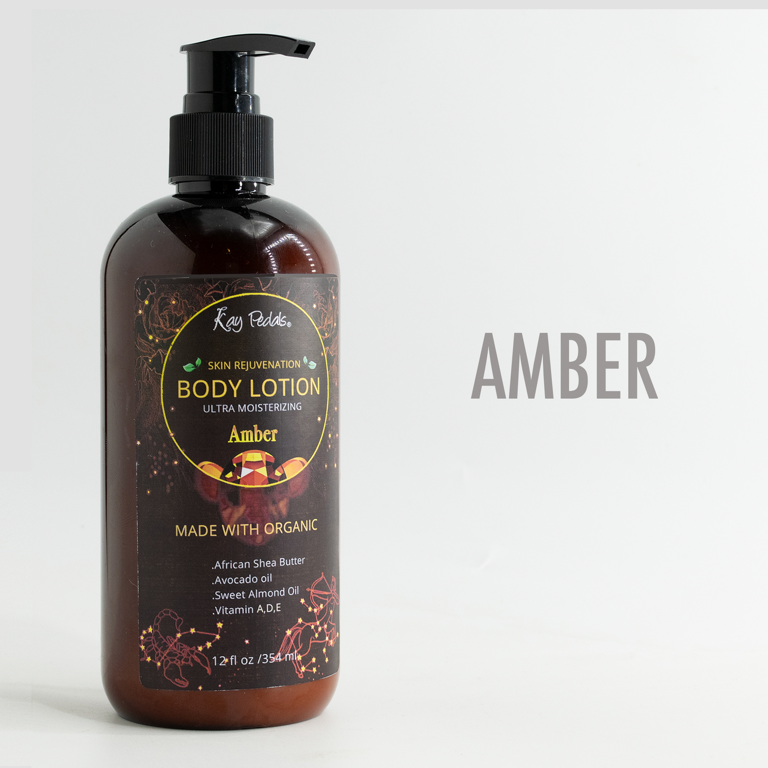 Amber Natural Organic Body Lotion 12oz