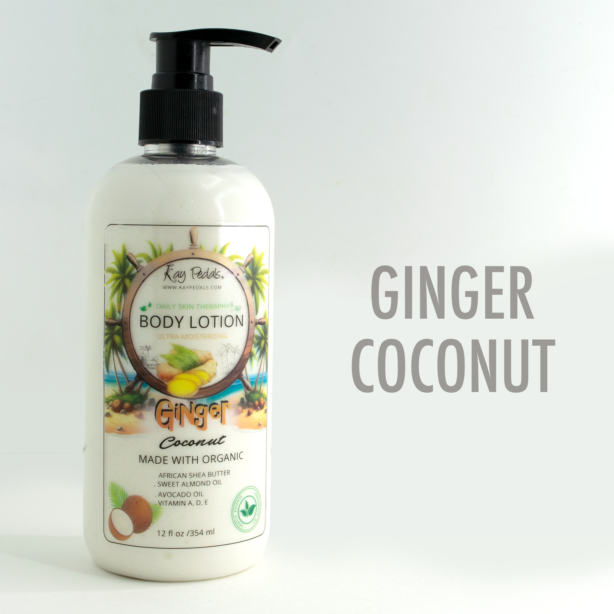 Ginger Coconut Natural Body Lotion 12oz