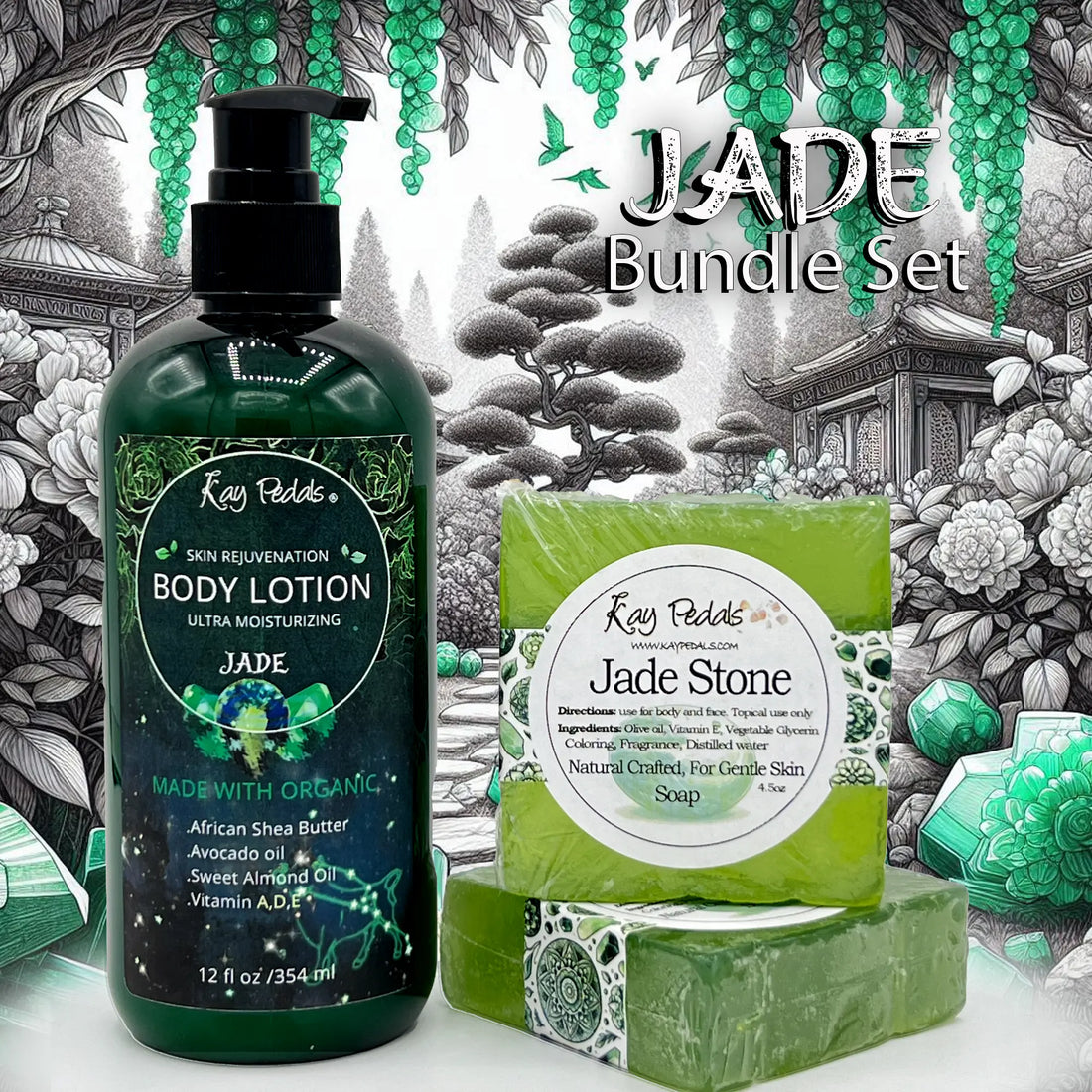 Jade Stone Skincare Bundle Gift Set Kay Pedals