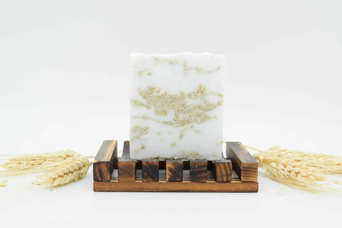 Oatmeal And Peppermint Scrub Natural Crafted Bar Soap 4.5oz