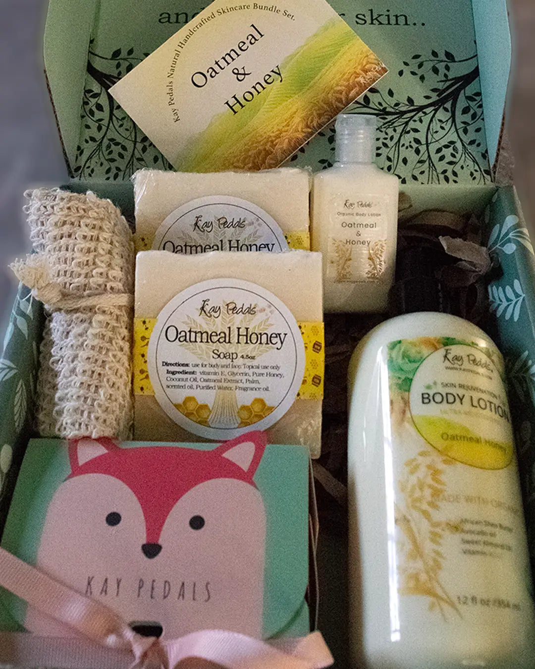 Oatmeal &amp; Honey Natural Crafted Best Skincare Bundle Gift set Kay Pedals