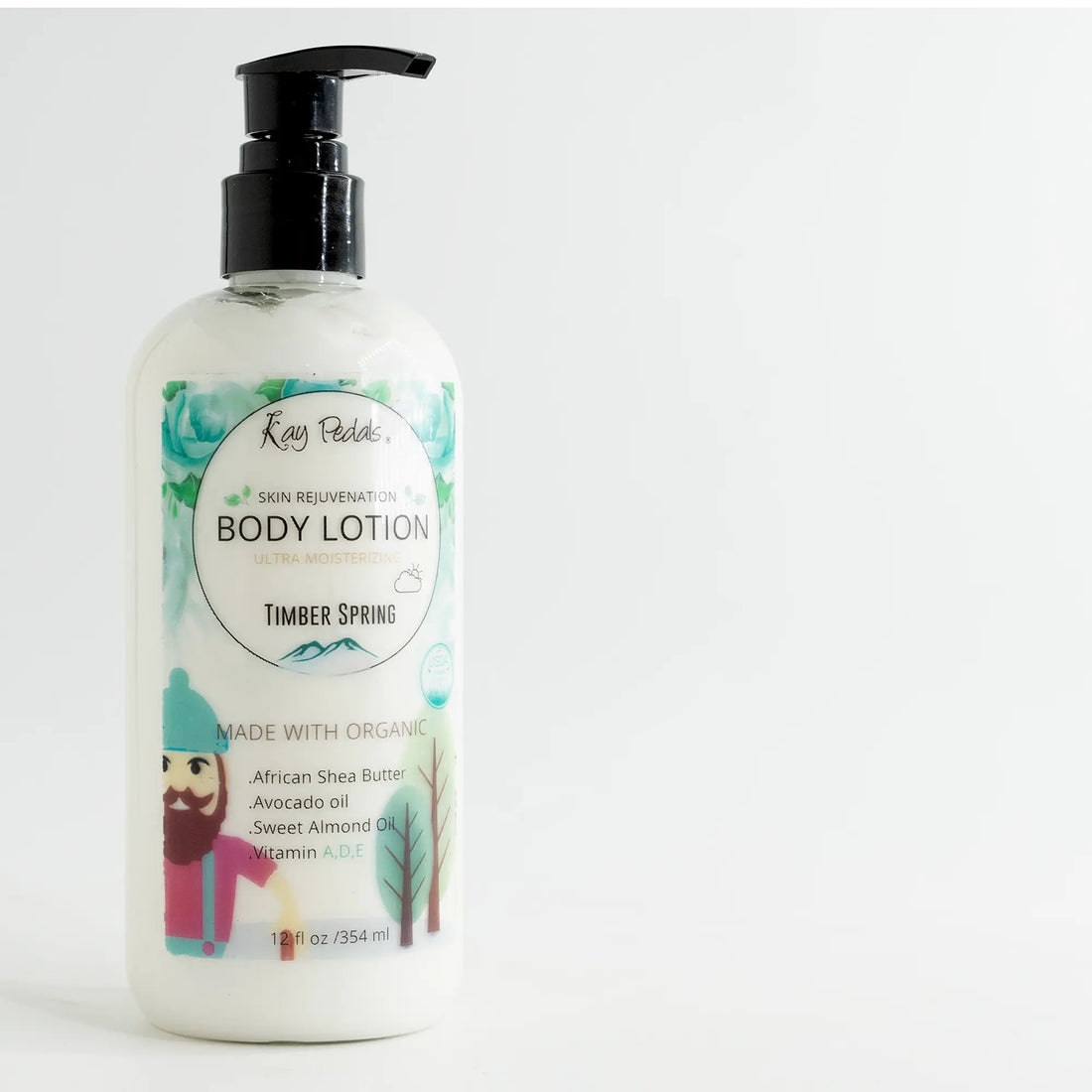 Timber Spring Body Lotion | Organic Body Cream | Shea Butter Lotion | Scented Lotion | Almond Body Lotion Kay Pedals