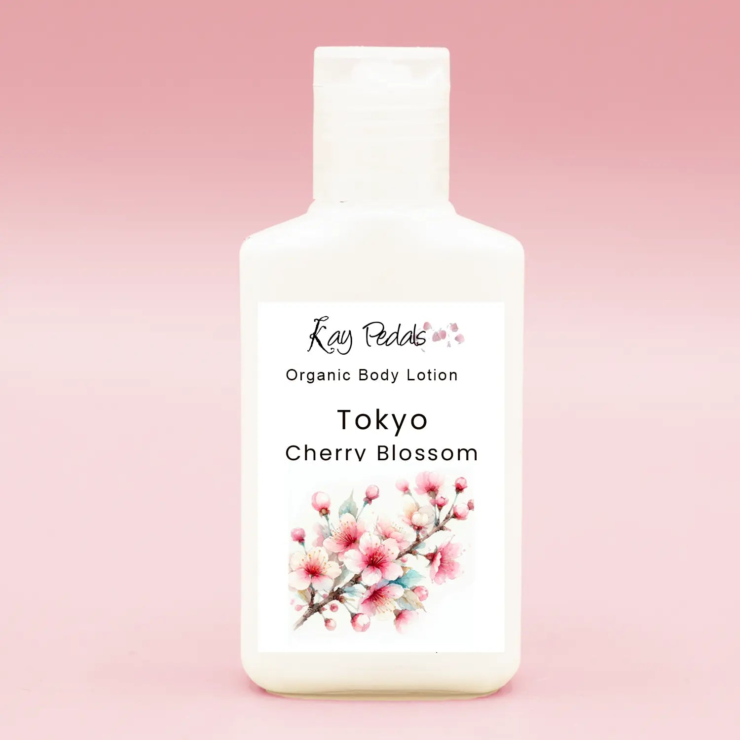 Tokyo Cherry Blossom Organic Body Lotion | Organic Body Cream | Shea Butter Lotion |  Almond Body Lotion | Fragrance Lotion Kay Pedals