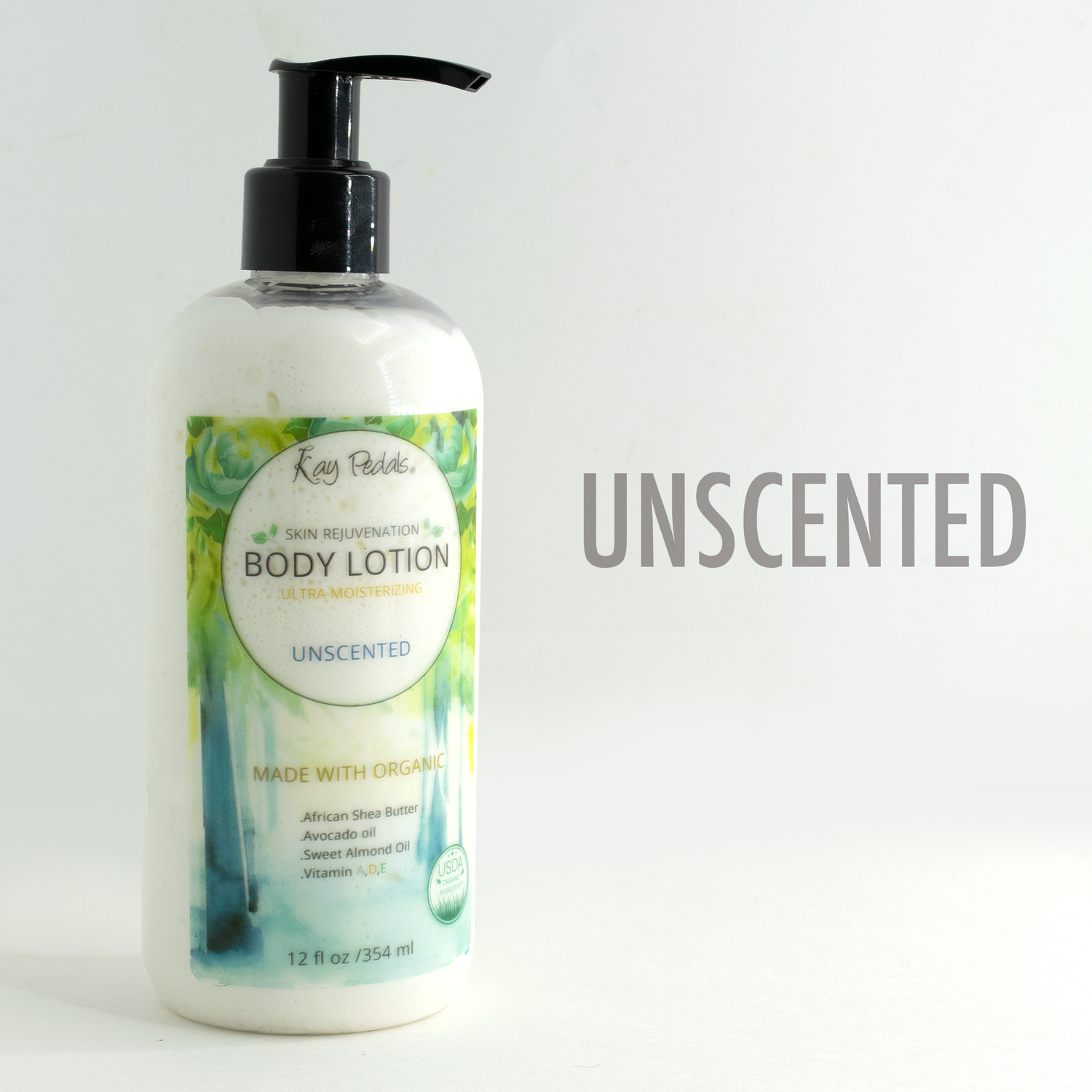 Unscented Natural Organic Body Lotion 12oz