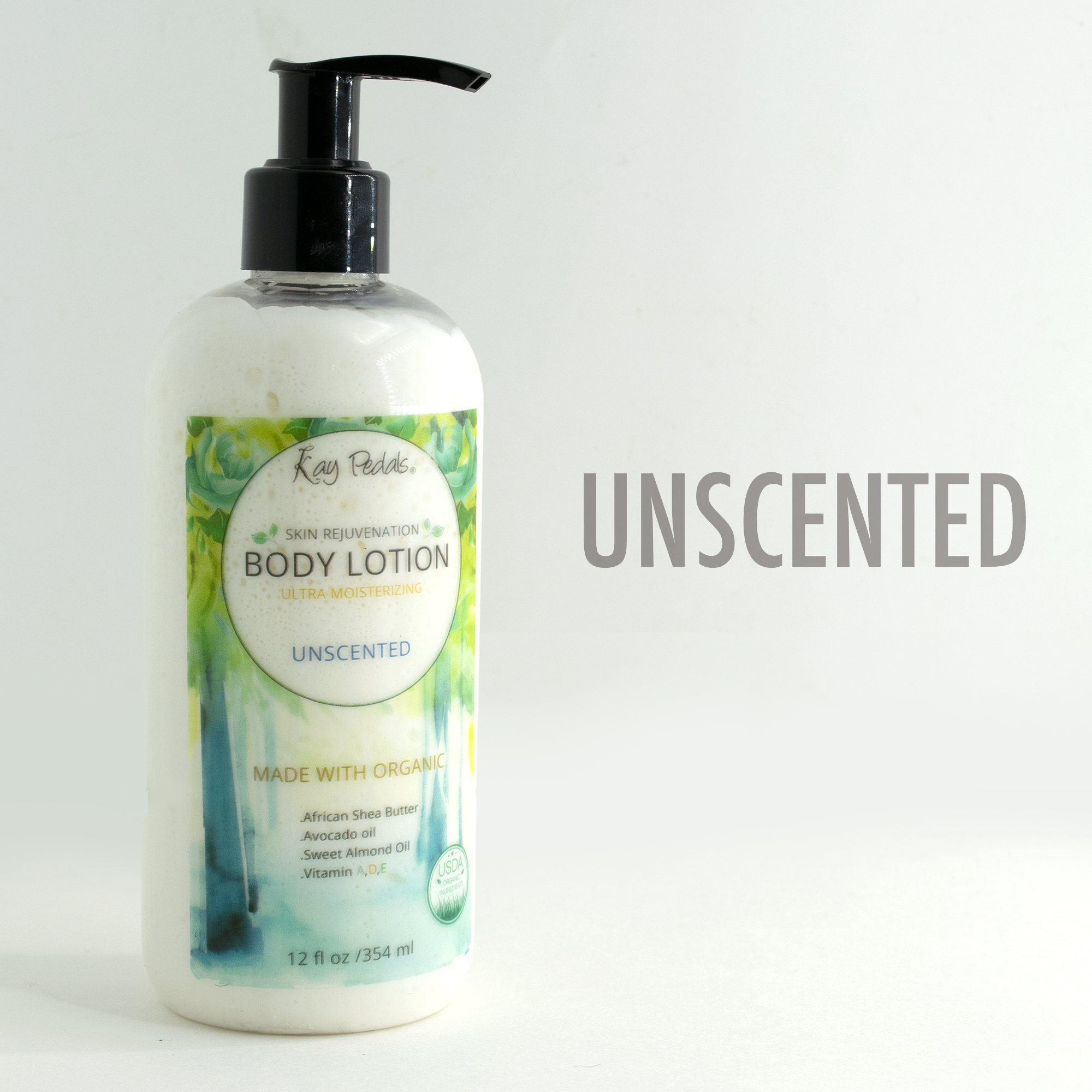 Unscented Natural Organic Body Lotion 12oz