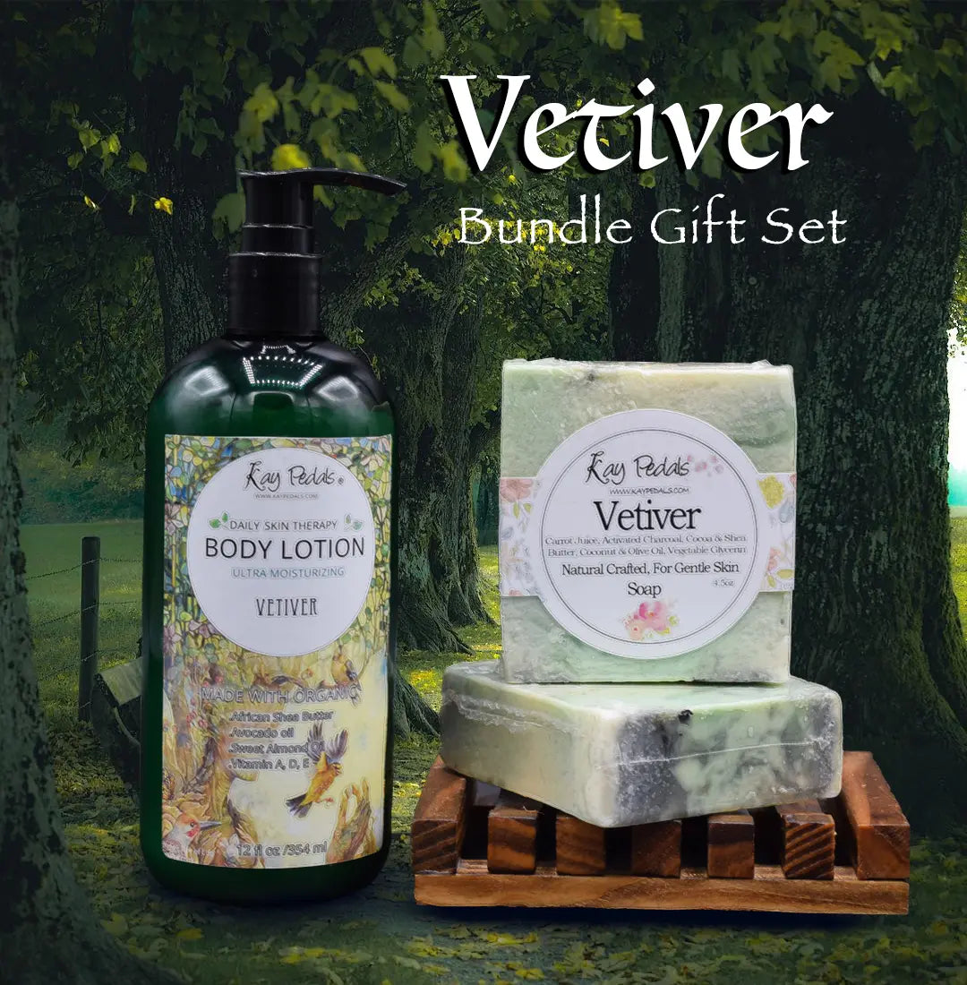 Vetiver Bundle Natural Best Skin Care Gift Set