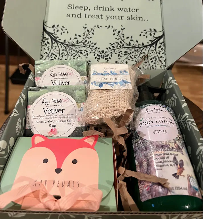 Vetiver Bundle Natural Best Skin Care Gift Set Kay Pedals