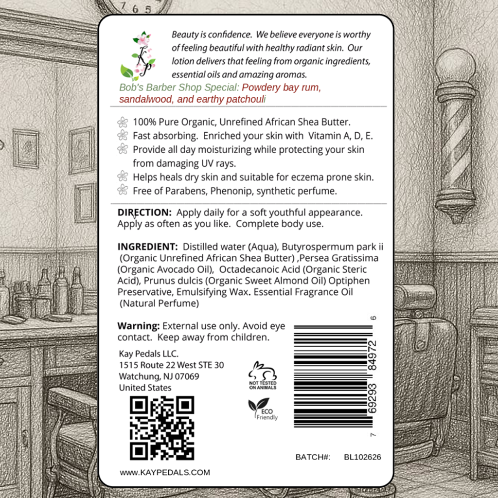 Bob's Barber Shop Special Organic Body Lotion