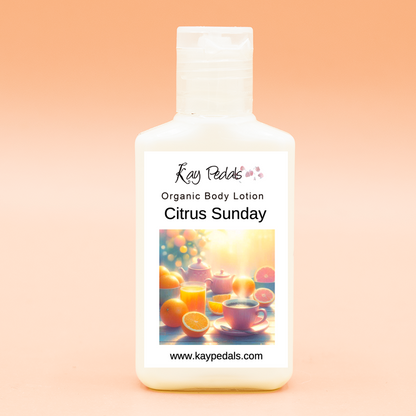 Citrus Sunday Natural Body Lotion Made With Sensitive Skin Fragrance Oil  | Organic Unrefined African Shea Butter | Organic Sweet Almond Oil | Organic Avocado Oil