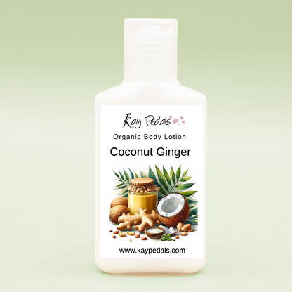 Ginger Coconut Natural Body Lotion Made With Sensitive Skin Fragrance Oil | Organic Unrefined African Shea Butter | Organic Sweet Almond Oil | Organic Avocado Oil |