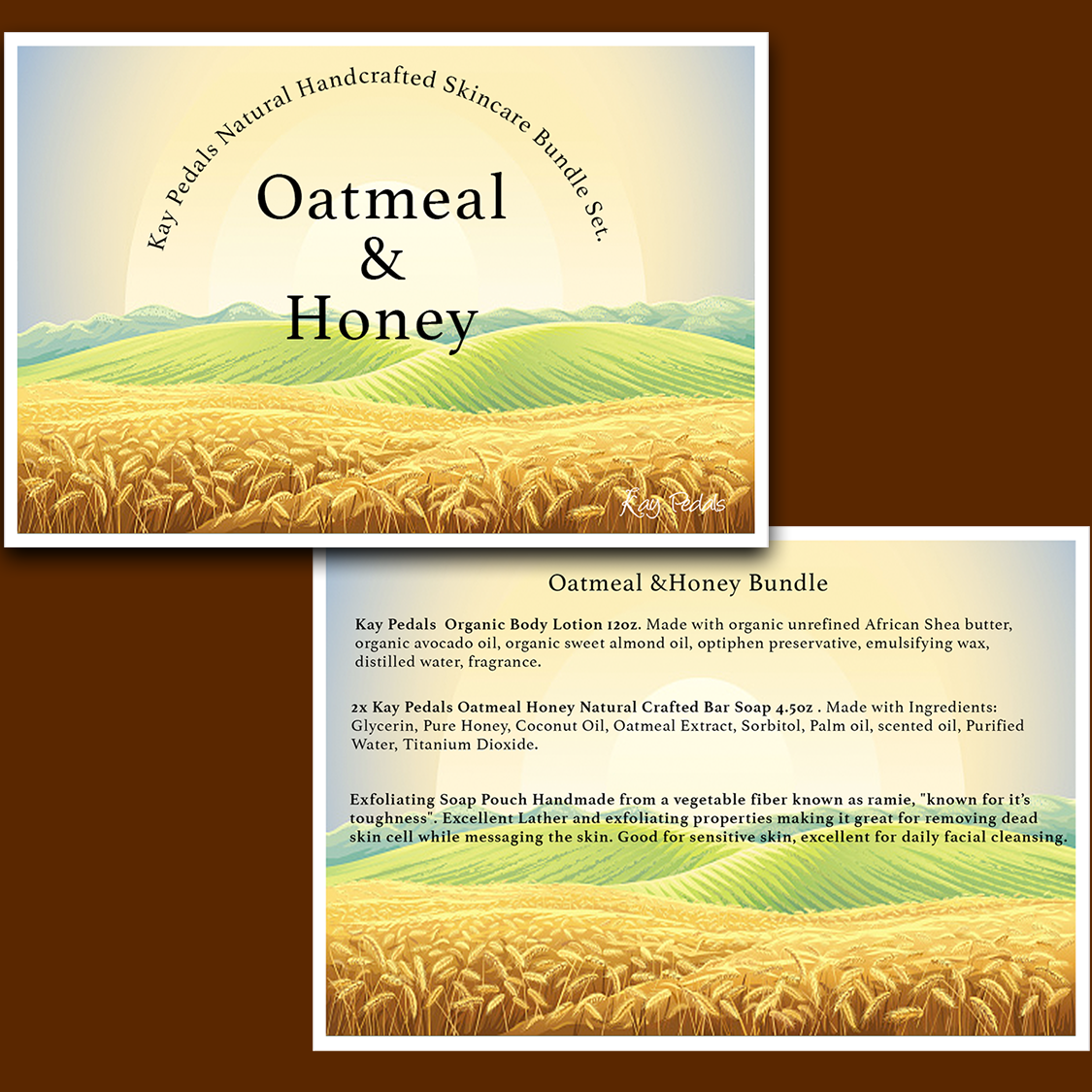 Oatmeal &amp; Honey Natural Crafted Best Skincare Bundle Gift set