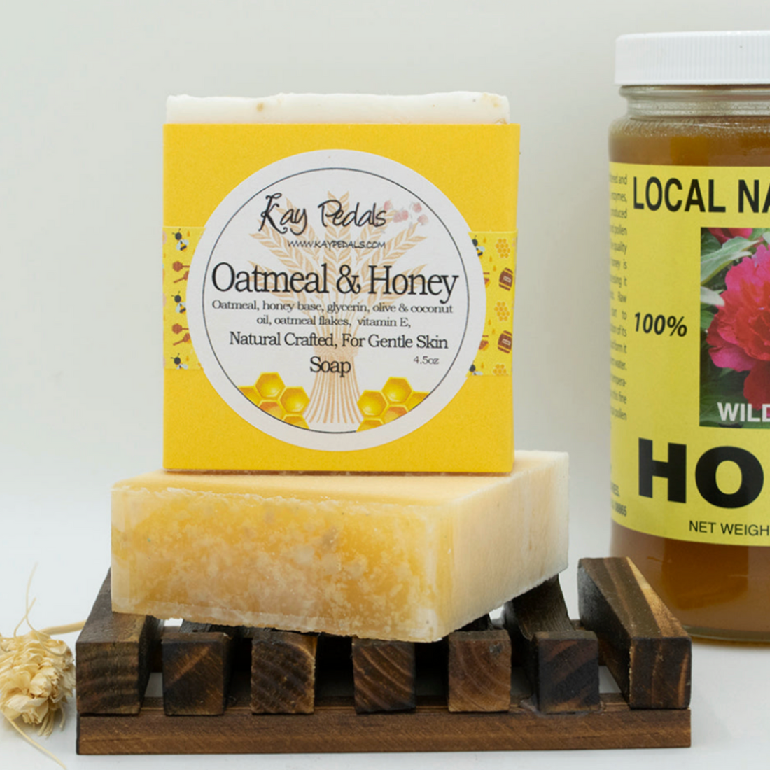 Oatmeal And Honey Natural Crafted Bar Soap 4.5oz Kay Pedals