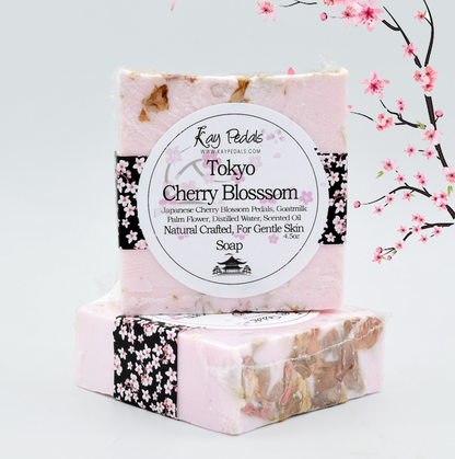 Tokyo Cherry Blossom Natural Crafted Bar Soap 4.5oz Kay Pedals