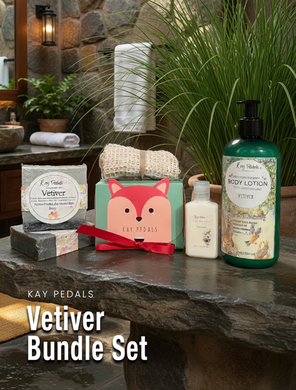 Vetiver Bundle Natural Best Skin Care Gift Set
