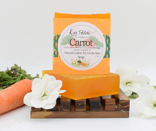 Carrot Natural Crafted Bar Soap 4.5oz - Kay Pedals, natural soap