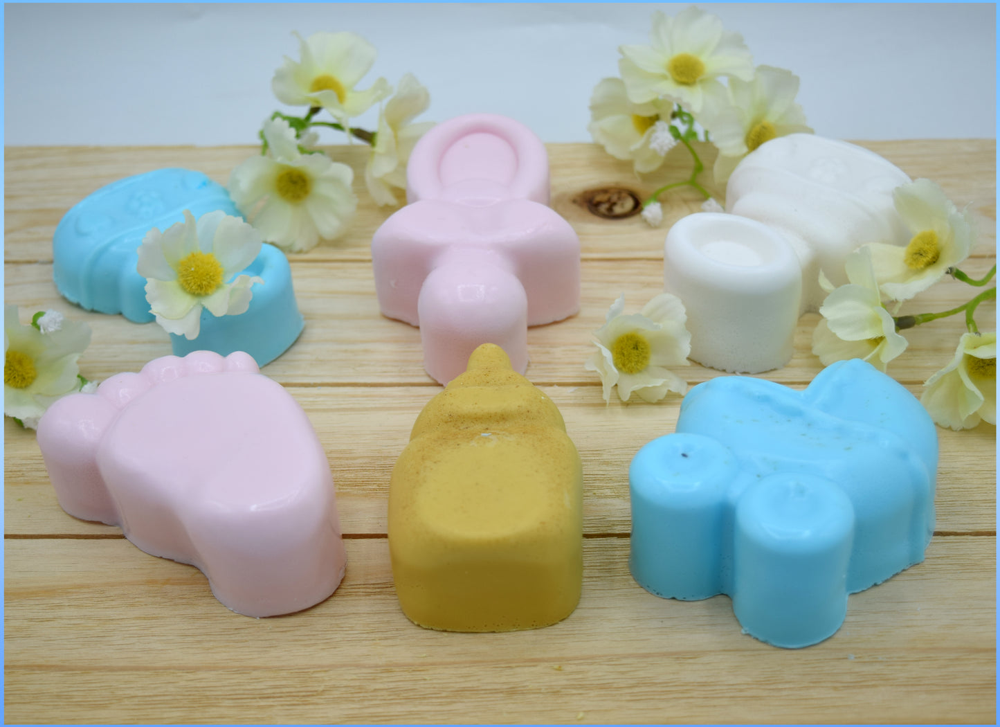 Baby Shower  Natural Crafted  Soap Bars 2.5 oz (6 pcs)