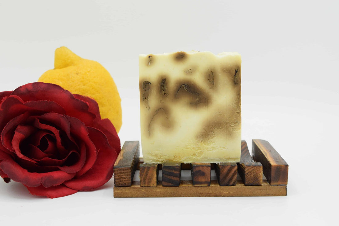 Rose and Lemon Natural Crafted Bar Soap 4.5oz (4 for $19.99) - Kay Pedals