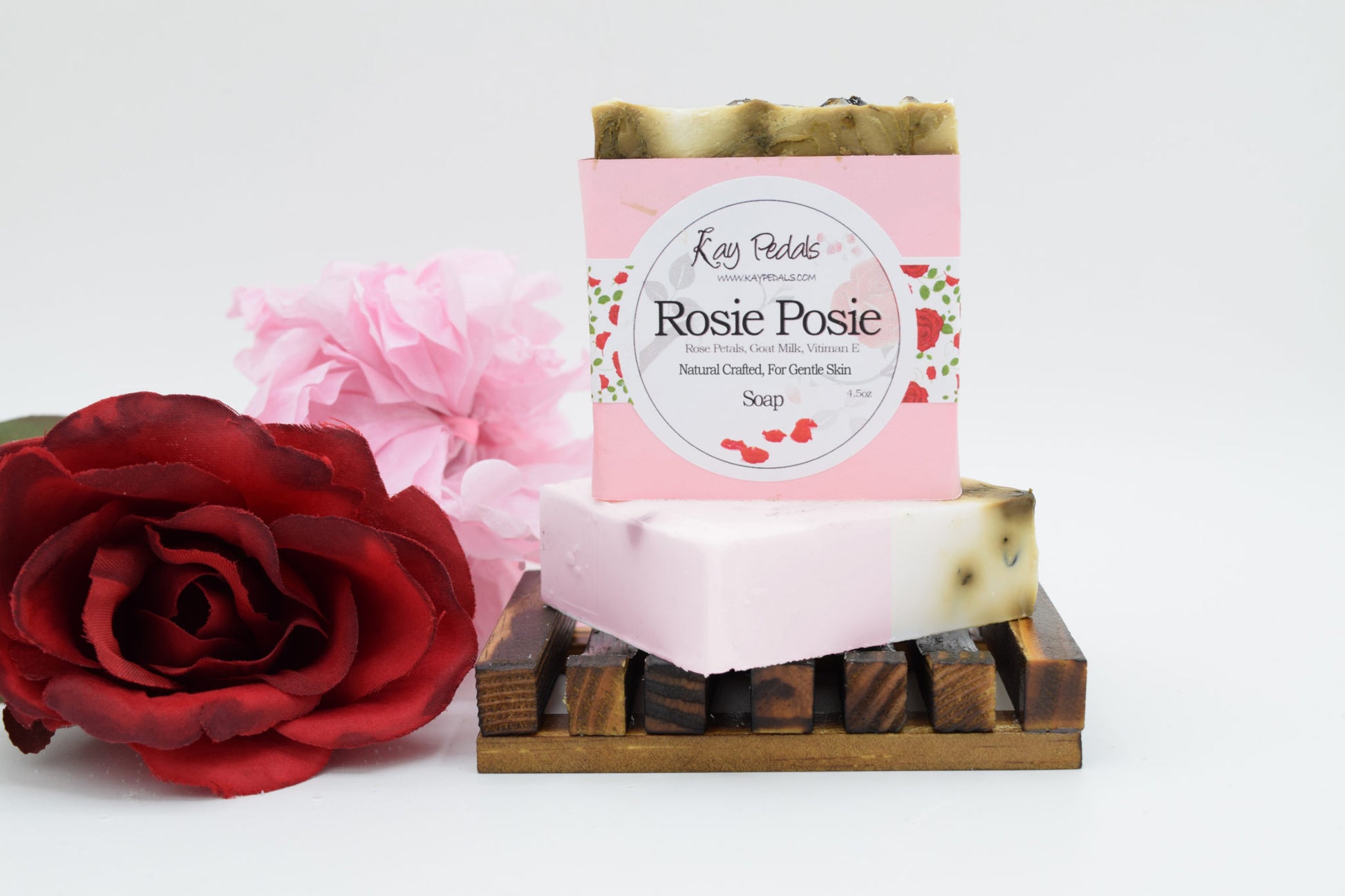 Rosie Posie Natural Crafted Bar Soap 4.5oz (4 for $19.99) - Kay Pedals